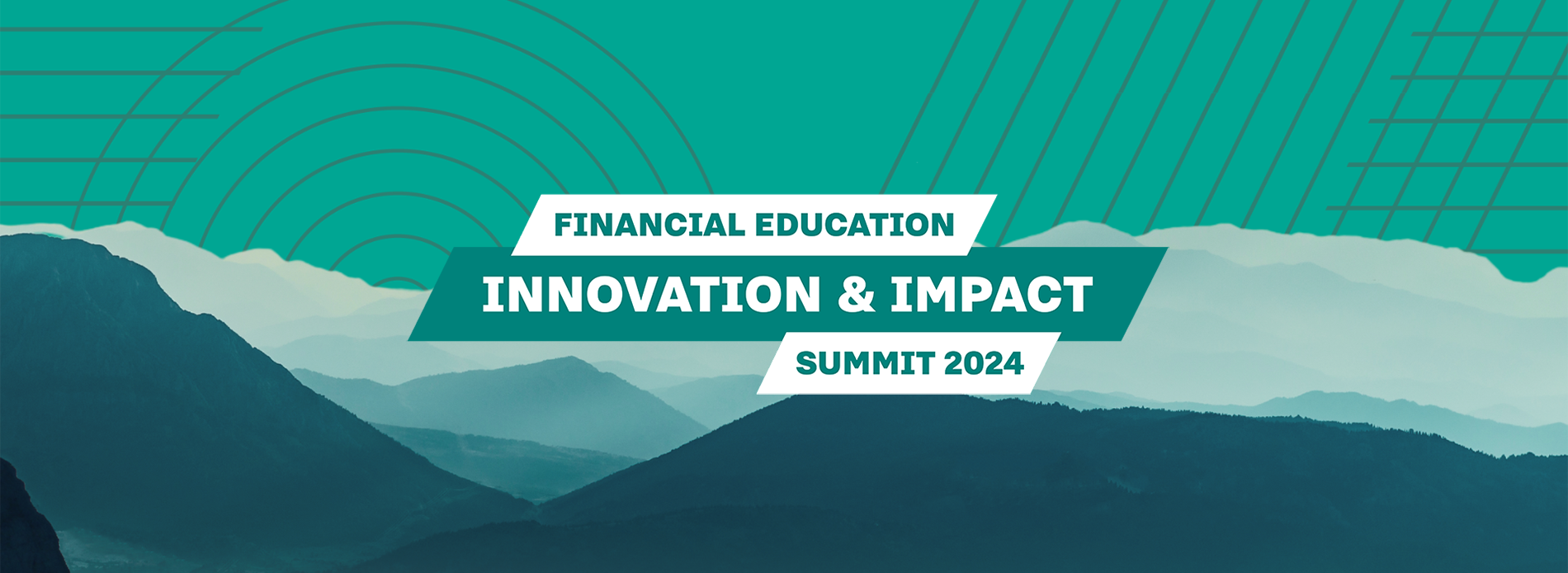 Summit 2024 logo with green background and mountains