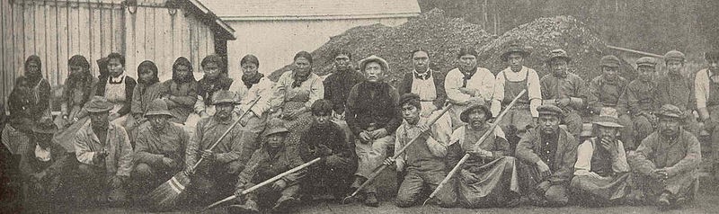 photo of native Indian laborers