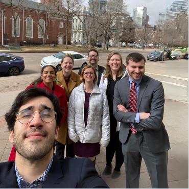 Some NEFE staff in downtown Denver at Colorado Hill Day