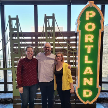 Raven Newberry, Billy Hensley and Emma Donahue at the NAST conference