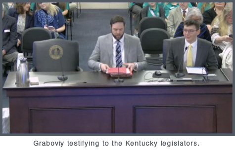 Graboviy testifying to legislators.