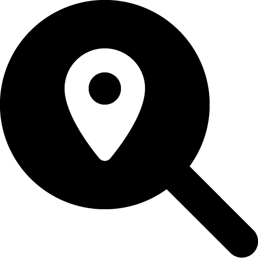 A graphic representing a magnifying glass