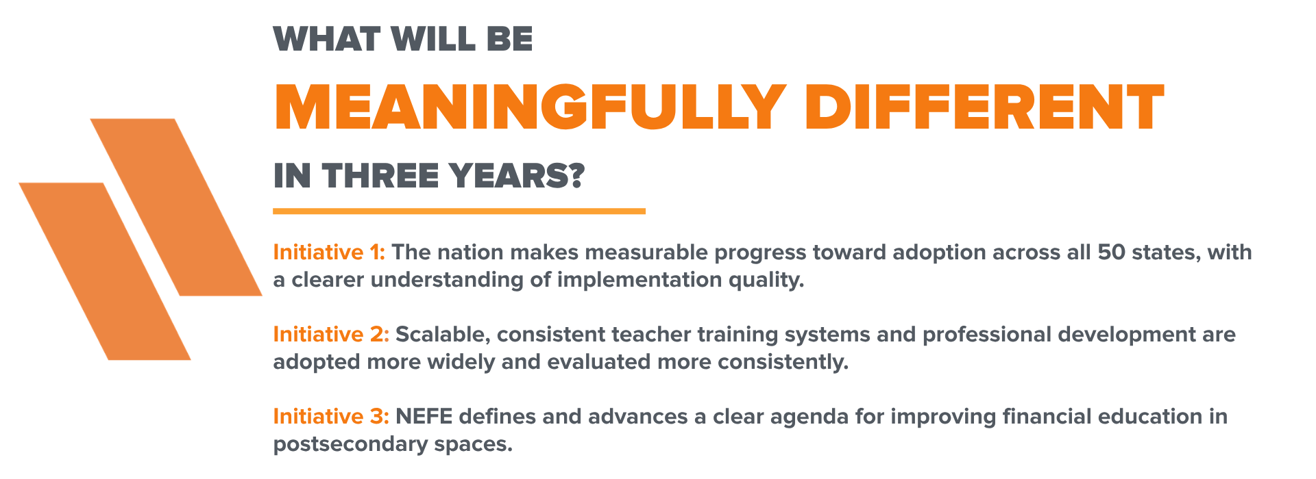 Summary of what will be different in 3 years. 