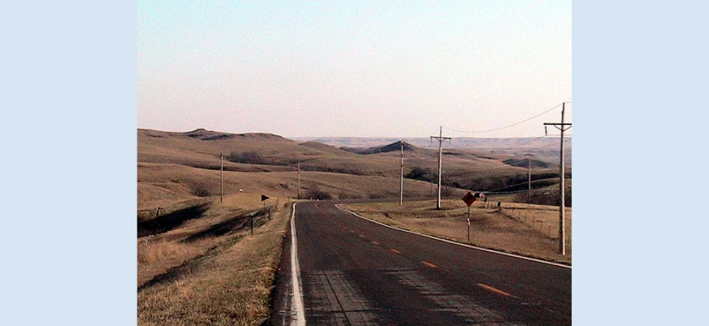 View of Native American Scenic Byway on the Cheyenne River Sioux Reservation
